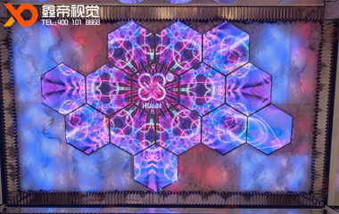 杭州湖濱88商場六邊形LED屏項目